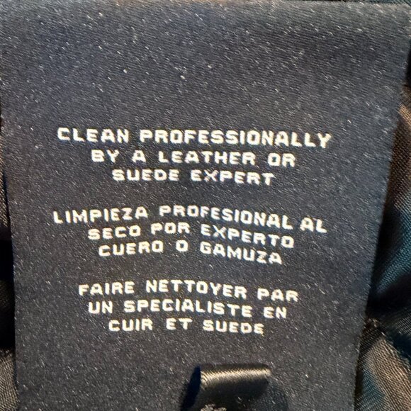 TOMMY HILFIGER Men's Leather Bomber Jacket ~ Size L - Picture 7 of 11